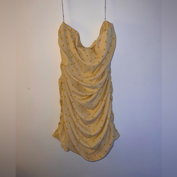 NWT Lulus Polkadot Strapless Dress - Picture 2 of 4